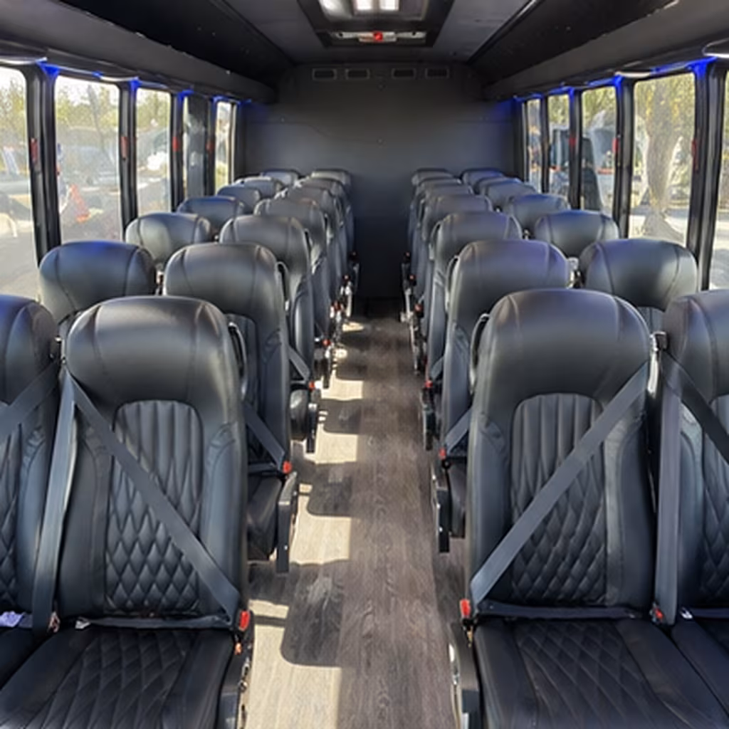montgomery 25 passenger minibus inside