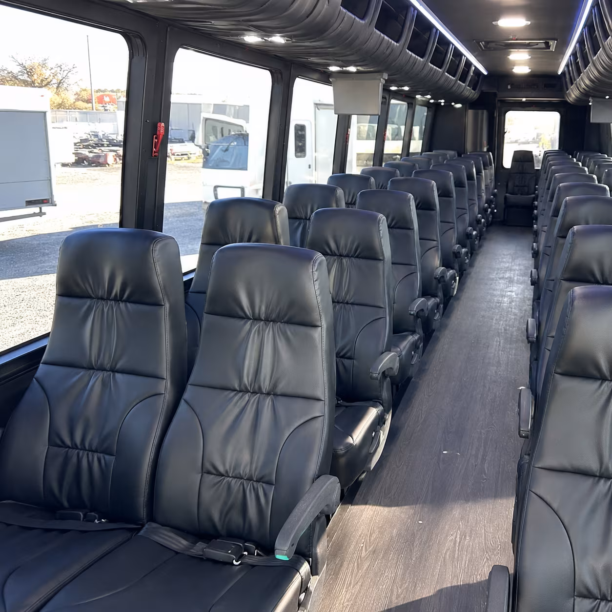 montgomery 28 passenger minibus interior
