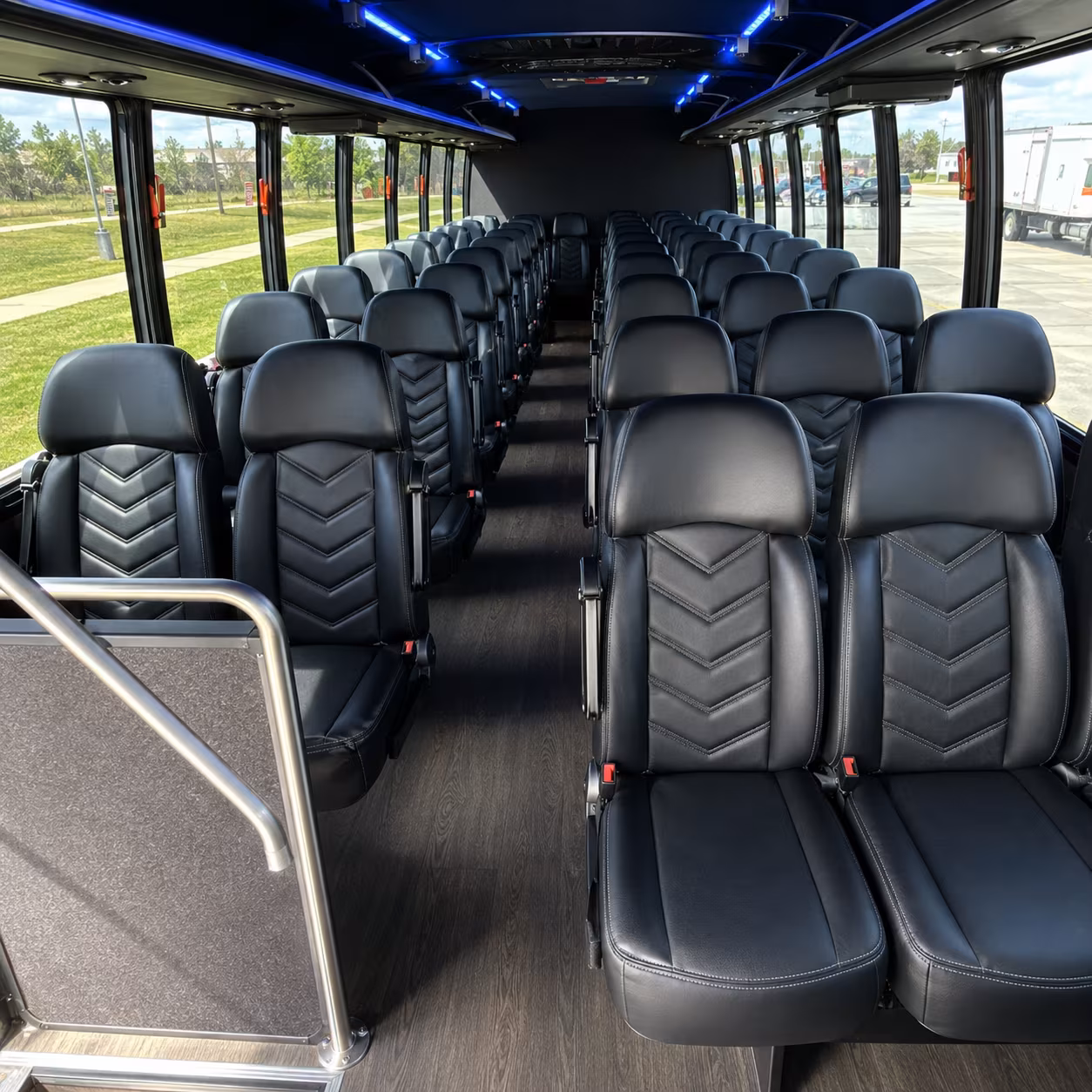montgomery 35 passenger minibus interior