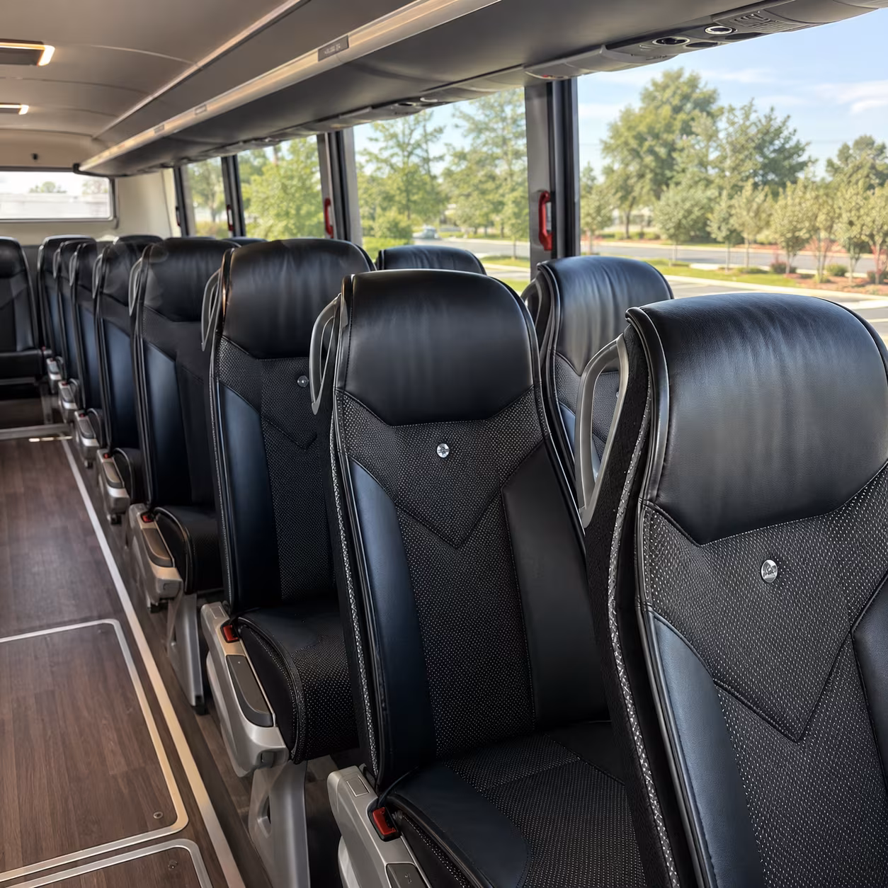 montgomery 45 passenger charter bus interior