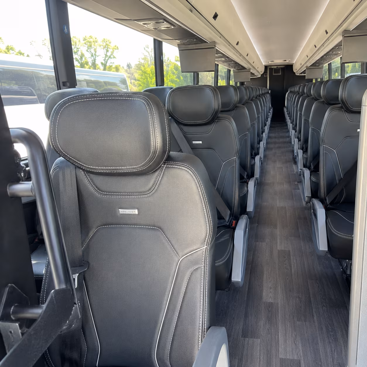 montgomery 47 passenger charter bus interior