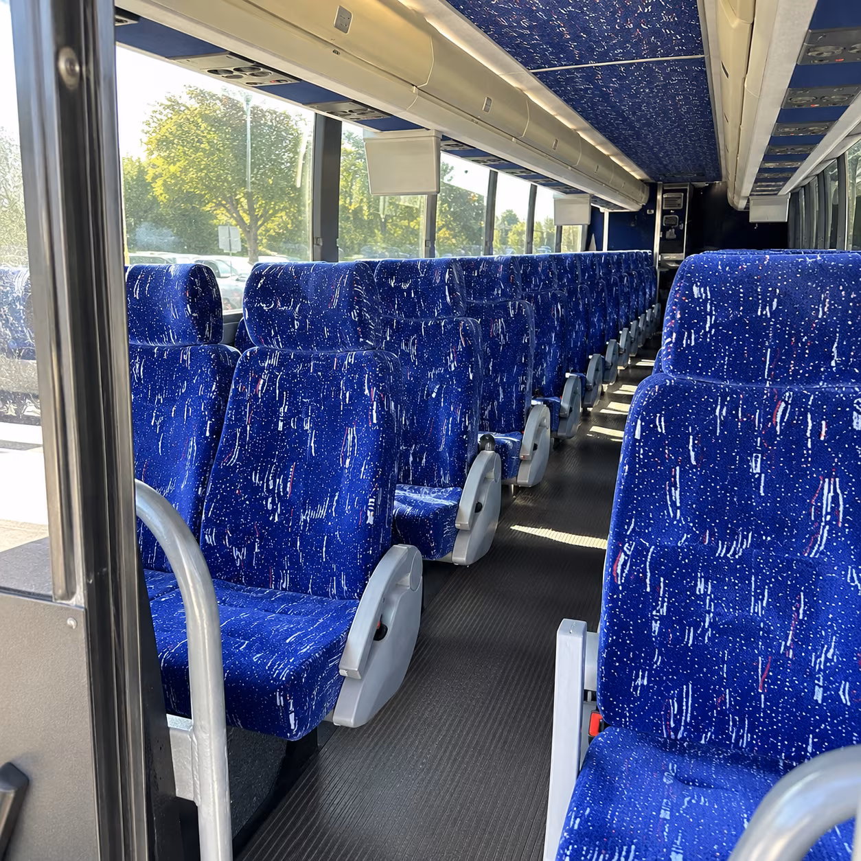 montgomery 50 passenger charter bus inside