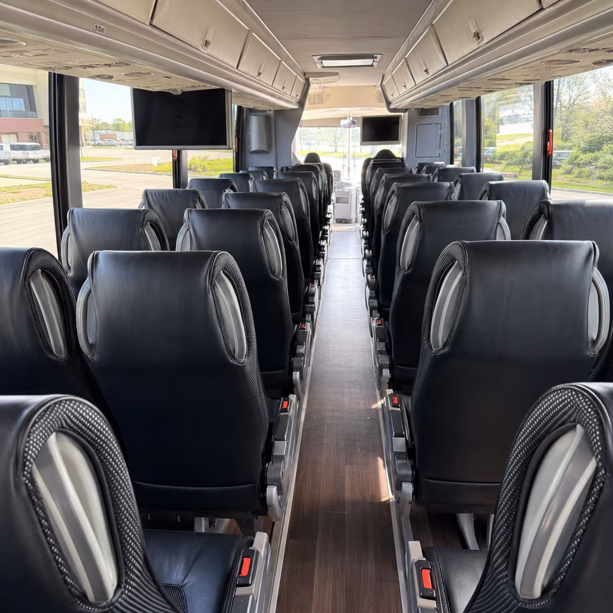 montgomery 56 passenger charter bus inside